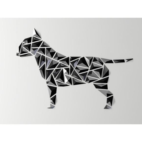 DGEmily Geometric Bull Terrier Wall ArtLarge-ScaleCustom Sizes!!